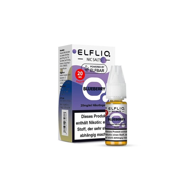 Elfbar Elfliq Liquid Nic Salts Blueberry Ml Mg Ml