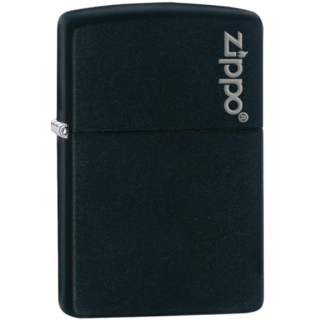 Zippo Black Matte mit Logo 60001203