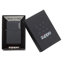 Zippo Black Matte mit Logo 60001203