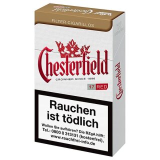 Chesterfield Red King Size Filter Cigarillos (10x17)