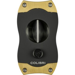 COLIBRI Cigarrenabschneider V-Cut 23mm gold/schwarz