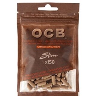 OCB Drehfilter Slim unbleached Virgin 6mm 150er