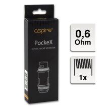 ASPIRE Pockex Clearomizercoil 0,6Ohm 5er