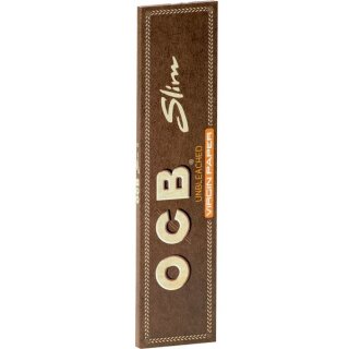 OCB Unbleached Virgin Paper Slim 50x32 Bl.