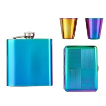 Flachmann-Set Rainbow 6oz/180ml