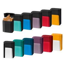Zigarettenbox GIZEH Flip Case schwarz/grün 21er