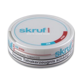 SKRUF Ice Xtra White Chewing Bags Kautabak (20 gr.)