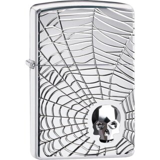 Zippo Spiderweb Skull 60004904