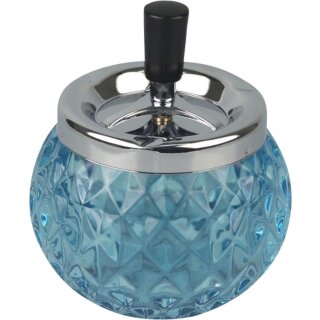 Drehascher Glas Kugel blau 12cm