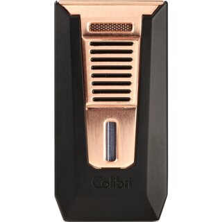 COLIBRI Zigarrenfeuerzeug Slide II rosegold / schwarz matt