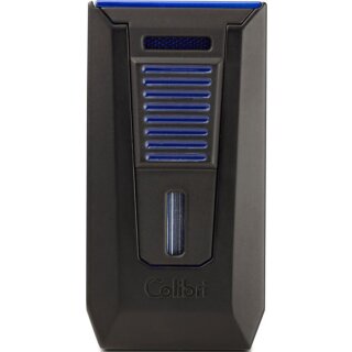 COLIBRI Zigarrenfeuerzeug Slide II blau / schwarz matt