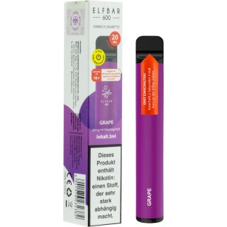 ELFBAR E-Shisha 600 Grape 20mg/ml