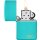 Zippo Flat Turquoise mit Logo 60005827