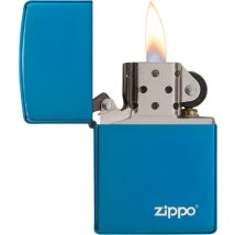 Zippo High Polish Blue mit Logo 60001579