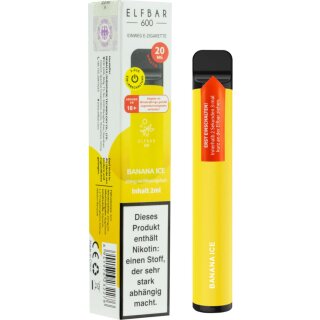 ELFBAR E-Shisha 600 Banana Ice 20mg/ml