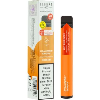 ELFBAR E-Shisha 600 Strawberry Banana 20mg/ml