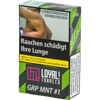 Loyal Tobacco Wasserpfeifentabak GrpMnt #1 (Traube, Minze) 25g