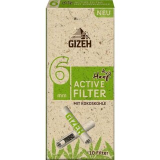 GIZEH Active Filter Hanf 6mm 10er