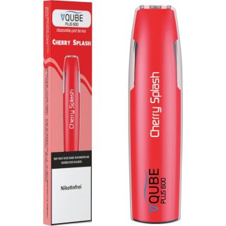 VQUBE E-Shisha Plus 600 Cherry Splash 0mg/ml