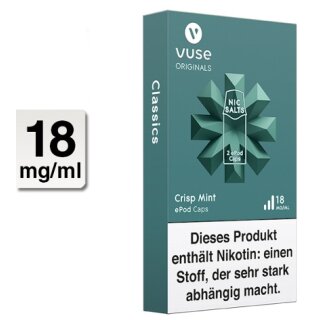 VUSE ePod Caps Crisp Mint 18mg/ml 2er