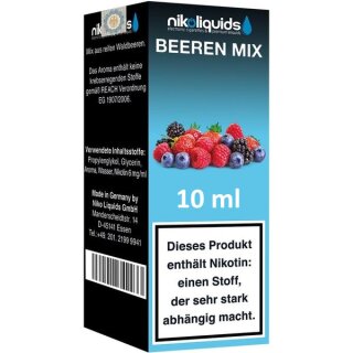 NIKOLIQUIDS E-Liquid Beeren-Mix 10ml