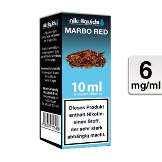 NIKOLIQUIDS E-Liquid Marbo Red 10ml 6mg/ml