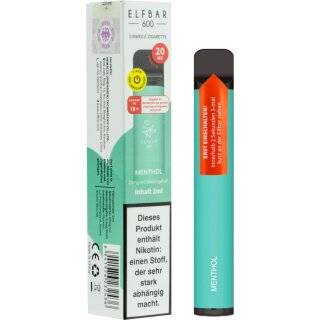 ELFBAR E-Shisha 600 Menthol 20mg/ml