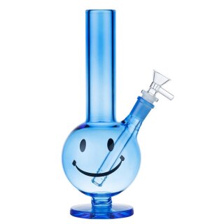 Bong Glas Smiley blau 27cm