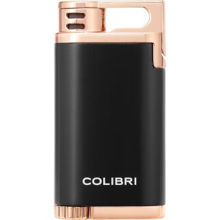 COLIBRI Feuerzeug Belmont II schwarz/rosegold