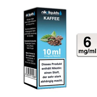 NIKOLIQUIDS E-Liquid Kaffee10ml 6mg/ml