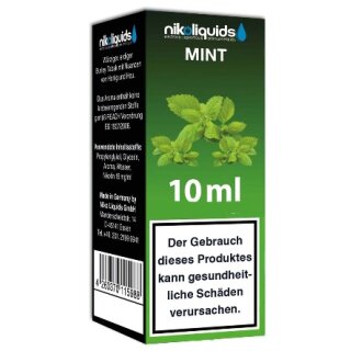 NIKOLIQUIDS E-Liquid Mint 10ml