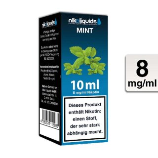 NIKOLIQUIDS E-Liquid Mint 10ml 8mg/ml