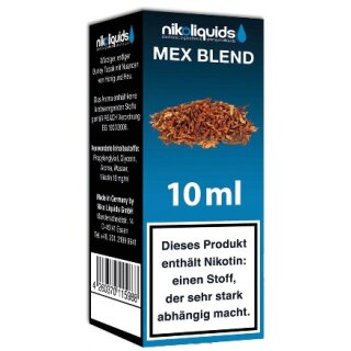 NIKOLIQUIDS E-Liquid Mex Blend 10ml