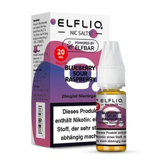 ELFBAR Elfliq Liquid Nic Salts Blueberry Sour Raspberry 10ml 20mg/ml