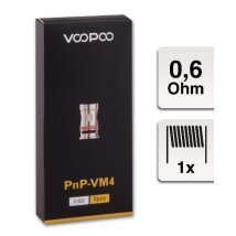 VooPoo E-Clearomizercoil PnP-VM4 0,6Ohm 5er