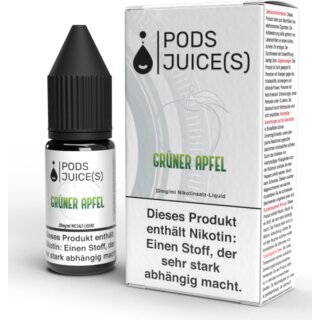 Pods Juice(s) Nikotinsalz Liquid Grüner Apfel 10mg/ml 10ml