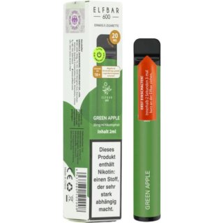 ELFBAR E-Shisha 600 Green Apple 20mg/ml