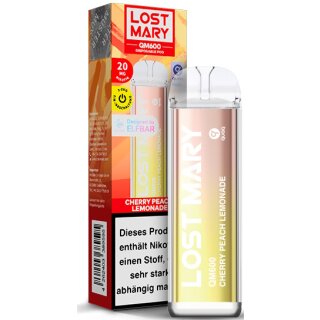 ELFBAR E-Shisha Lost Mary QM600 Cherry Peach Lemonade 20mg/ml