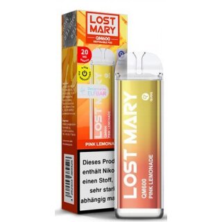 ELFBAR E-Shisha Lost Mary QM600 Pink Lemonade 20mg/ml