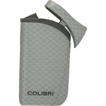 COLIBRI Zigarrenfeuerzeug Falcon II  Carbondesign silber