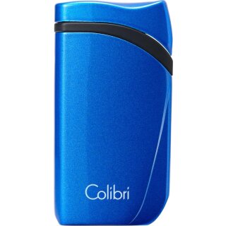 COLIBRI Zigarrenfeuerzeug Falcon blau metallic