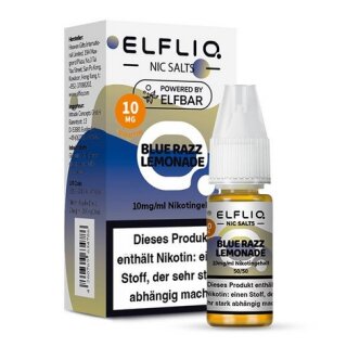 ELFBAR Elfliq Liquid Nic Salts Blue Razz Lemonade 10ml 10mg/ml