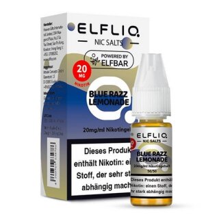 ELFBAR Elfliq Liquid Nic Salts Blue Razz Lemonade 10ml 20mg/ml