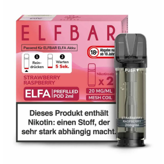 ELFBAR Elfa Liquidpod Strawberry Raspberry 20mg/ml 2er