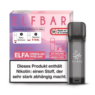 ELFBAR Elfa Liquidpod Peach Ice 20mg/ml 2er