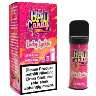 BAD CANDY Liquidpod Lucky Lychee (Litschi, Zitrone, Maracuja) 20 mg/ml 2er