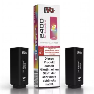 IVG 2400 Liquidpod Berry Lemonade Ice (Beerenmix, Limonade, Ice) 20mg/ml 2er