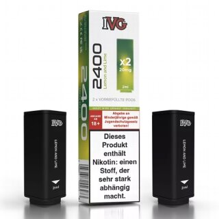 IVG 2400 Liquidpod Lemon & Lime (Zitrone, Limette) 20mg/ml 2er