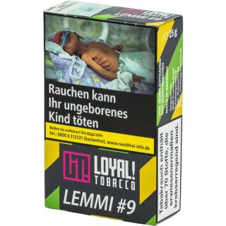 Loyal Tobacco Wasserpfeifentabak LEMMI #9 (Zitrone, Minze) 25g