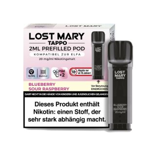 LOST MARY Tappo Pod Blueberry Sour Raspberry 20mg/ml 2er